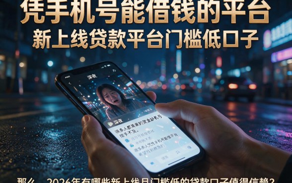凭手机号能借钱的平台，筛选五个新上线贷款平台门槛低口子