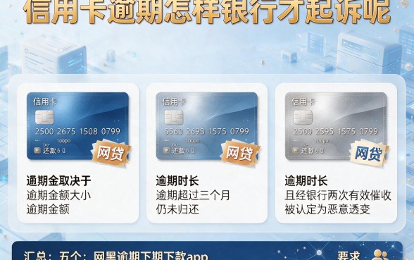 信用卡逾期怎样银行才起诉呢,汇总五个网黑逾期下款app