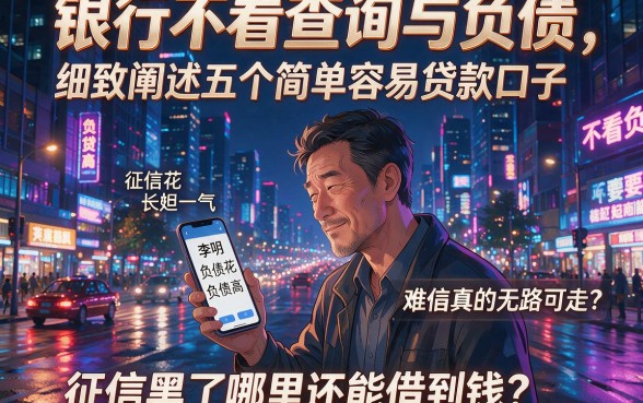 银行不看查询与负债,细致阐述五个简单容易贷款口子
