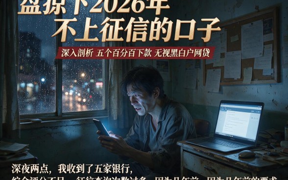 盘点下2026年不上征信的口子，深入剖析五个百分百下款无视黑白户网贷