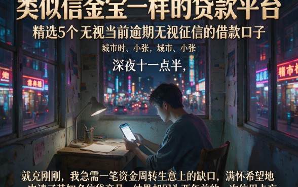 类似信金宝一样的贷款平台,精选5个无视当前逾期无视征信的借款口子