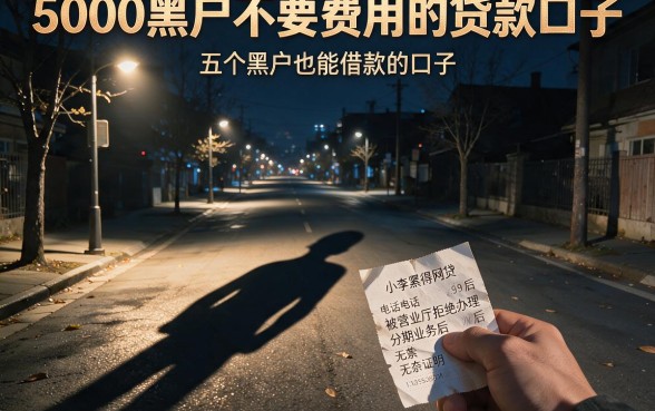 5000黑户不要费用的贷款口子，详细阐述五个黑户也能借款的口子
