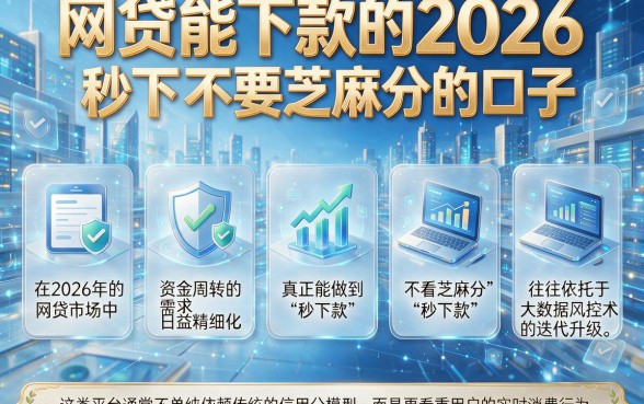 网贷能下款的2026,枚举五个金融创新秒下不要芝麻分的口子