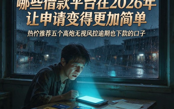 哪些借款平台在2026年让申请变得更加简单,热忱推荐五个高炮无视风控逾期也下款的口子