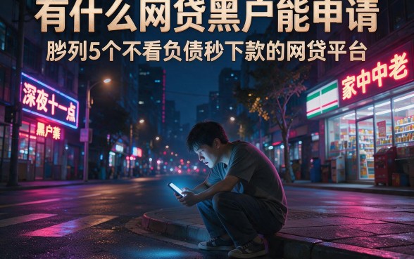有什么网贷黑户能申请，胪列5个不看负债秒下款的网贷平台