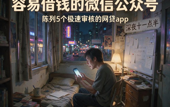 容易借钱的微信公众号,陈列5个极速审核的网贷app
