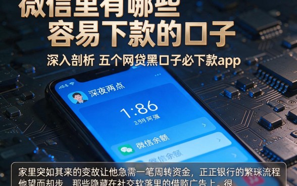 微信里有哪些容易下款的口子,深入剖析五个网贷黑口子必下款app
