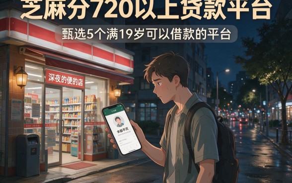 芝麻分720以上贷款平台,甄选5个满19岁可以借款的平台