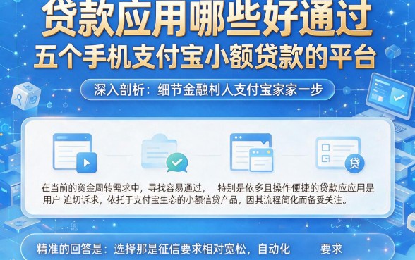 贷款应用哪些好通过，深入剖析五个手机支付宝小额贷款的平台