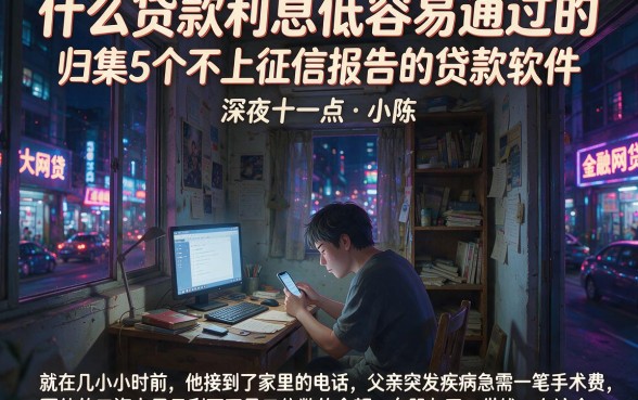 什么贷款利息低容易通过的,归集5个不上征信报告的贷款软件