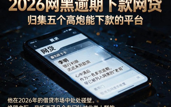 2026网黑逾期下款网贷,归集五个高炮能下款的平台