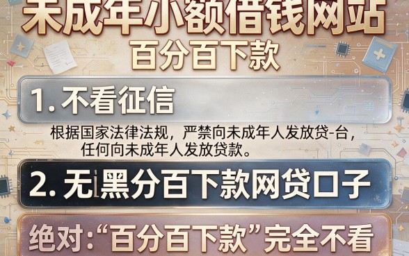 未成年小额借钱网站,理出5个不看征信无视黑白百分百下款网贷口子