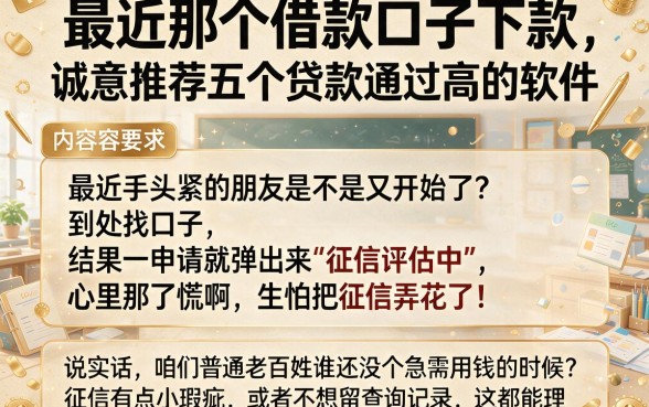 最近那个借款口子下款,诚意推荐五个贷款通过高的软件