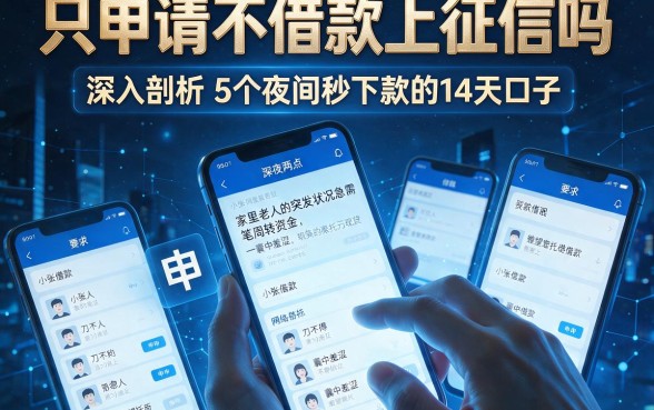 只申请不借款上征信吗,深入剖析5个夜间秒下款的14天口子