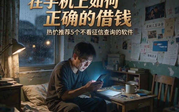 在手机上如何正确的借钱,热忱推荐5个不看征信查询的软件