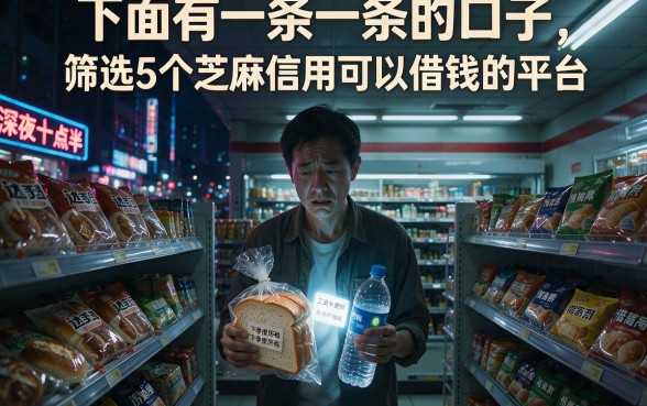 下面有一条一条的口子，筛选5个芝麻信用可以借钱的平台