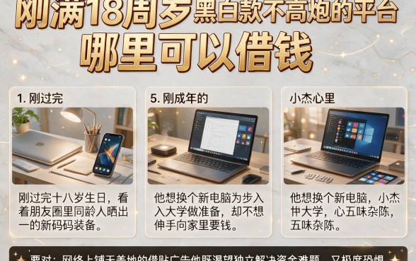 刚满18周岁哪里可以借钱，枚举5个黑白贷款不是高炮的平台