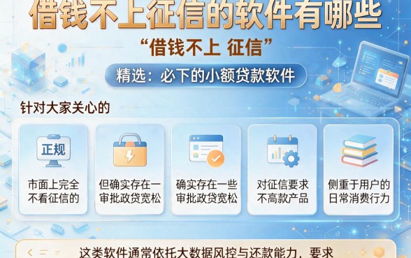 借钱不上征信的软件有哪些,精选五个必下的小额贷款软件