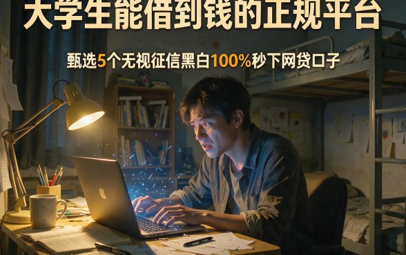 大学生能借到钱的正规平台,甄选5个无视征信黑白100%秒下网贷口子