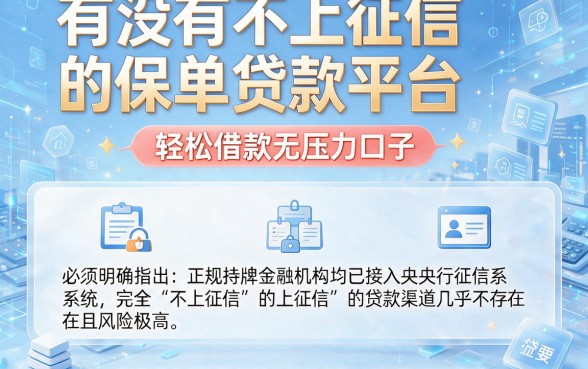 有没有不上征信的保单贷款平台,胪列五个轻松借款无压力口子
