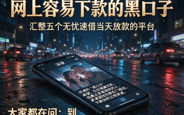 网上容易下款的黑口子,汇整五个无忧速借当天放款的平台