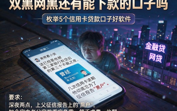 双黑网黑还有能下款的口子吗,枚举5个信用卡贷款口子好软件