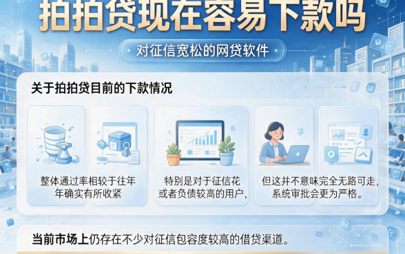 拍拍贷现在容易下款吗，整合五个对征信宽松的网贷软件