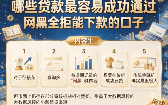 哪些贷款最容易成功通过，罗列5个网黑全拒能下款的口子