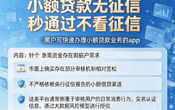 小额贷款无征信秒通过不看征信,归纳五个黑户可快速办理小额贷款业务的app