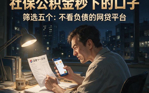 社保公积金秒下的口子,筛选五个不看负债的网贷平台