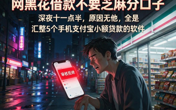 网黑花借款不要芝麻分口子,汇整5个手机支付宝小额贷款的软件