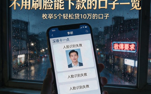 不用刷脸能下款的口子一览,枚举5个轻松贷10万的口子