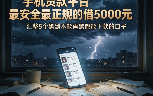 手机贷款平台最安全最正规的借5000元,汇整5个黑到不能再黑都能下款的口子