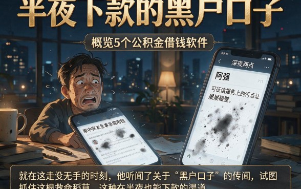 半夜下款的黑户口子,概览5个公积金借钱软件