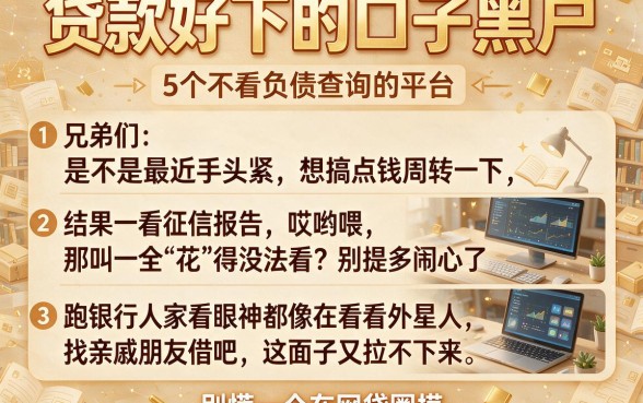 贷款好下的口子黑户，详细阐述5个不看负债查询的平台