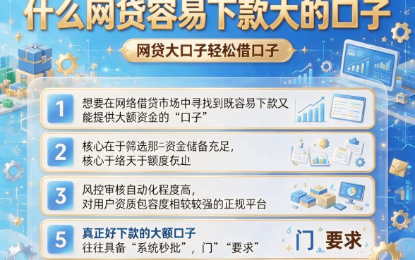 什么网贷容易下款大的口子,细致阐述五个网贷大口子轻松借口子