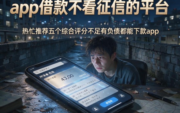 app借款不看征信的平台,热忱推荐五个综合评分不足有负债都能下款app