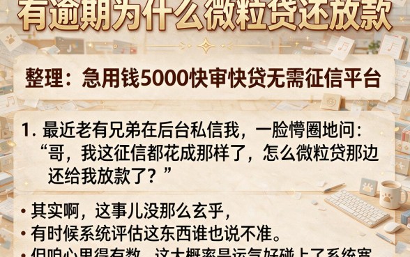 有逾期为什么微粒贷还放款，整理五个急用钱5000快审快贷无需征信平台
