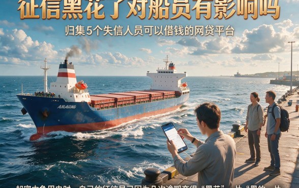 征信黑花了对船员有影响吗，归集5个失信人员可以借钱的网贷平台