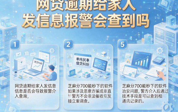 网贷逾期给家人发信息报警会查到吗,细致阐述5个芝麻分700能秒下的软件