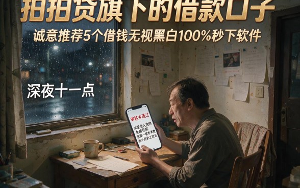 拍拍贷旗下的借款口子,诚意推荐5个借钱无视黑白100%秒下软件