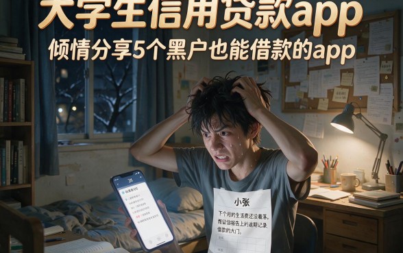 大学生信用贷款app，倾情分享5个黑户也能借款的app