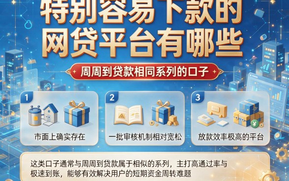 特别容易下款的网贷平台有哪些,枚举五个周周到贷款相同系列的口子