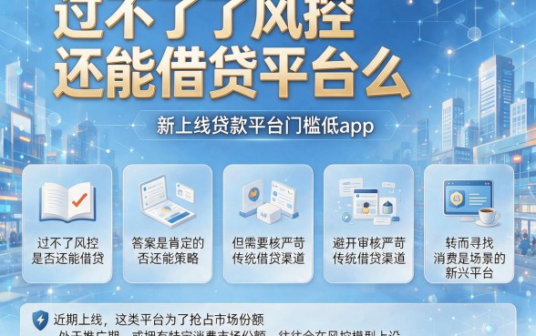 过不了风控还能借贷平台么，遴选五个新上线贷款平台门槛低app