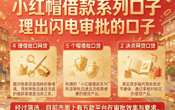 小红帽借款系列口子，理出5个闪电审批的口子