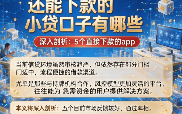 还能下款的小贷口子有哪些，深入剖析5个直接下款的app