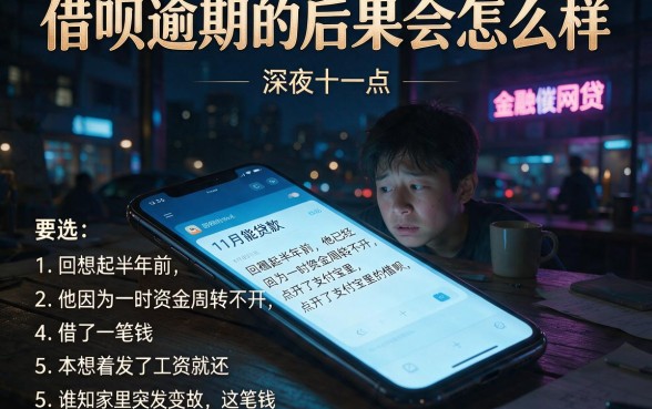 借呗逾期的后果会怎么样,遴选5个11月能贷款的平台