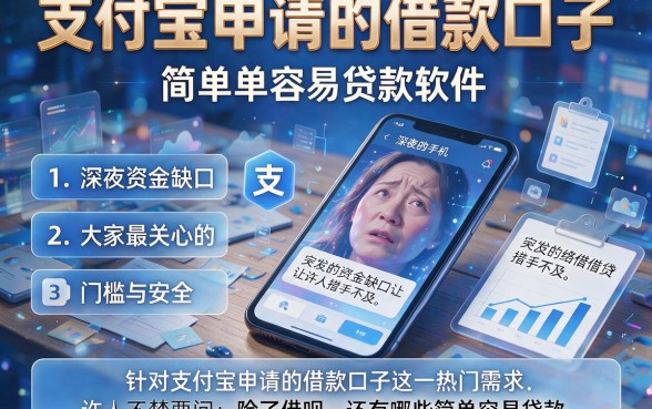 支付宝申请的借款口子,整理五个简单容易贷款软件