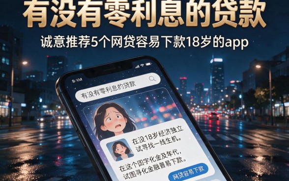 有没有零利息的贷款,诚意推荐5个网贷容易下款18岁的app
