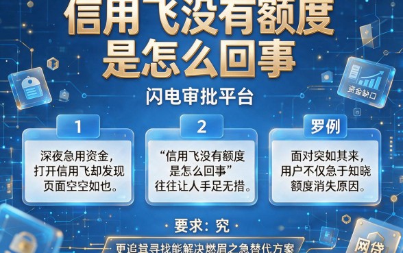 信用飞没有额度是怎么回事,罗列五个闪电审批的平台